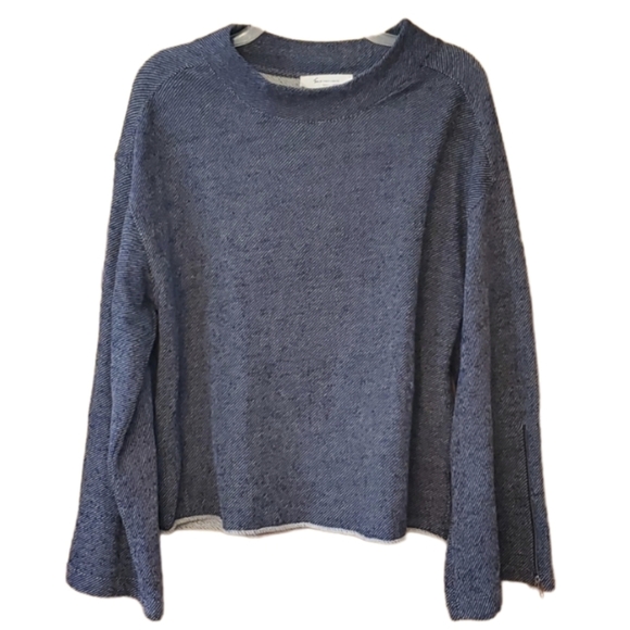 Two by Vince‎ Camuto Womans Zipper Sleeve Textured Top Size Medium - Picture 1 of 9